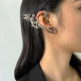 Vintage Punk Alloy Elf Dragon Ear Clips Cat Bat Gothic Ear Cuff Earrings