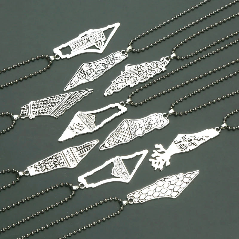 Vintage Silver House Letter Pendant Necklace Unisex Beads Chain