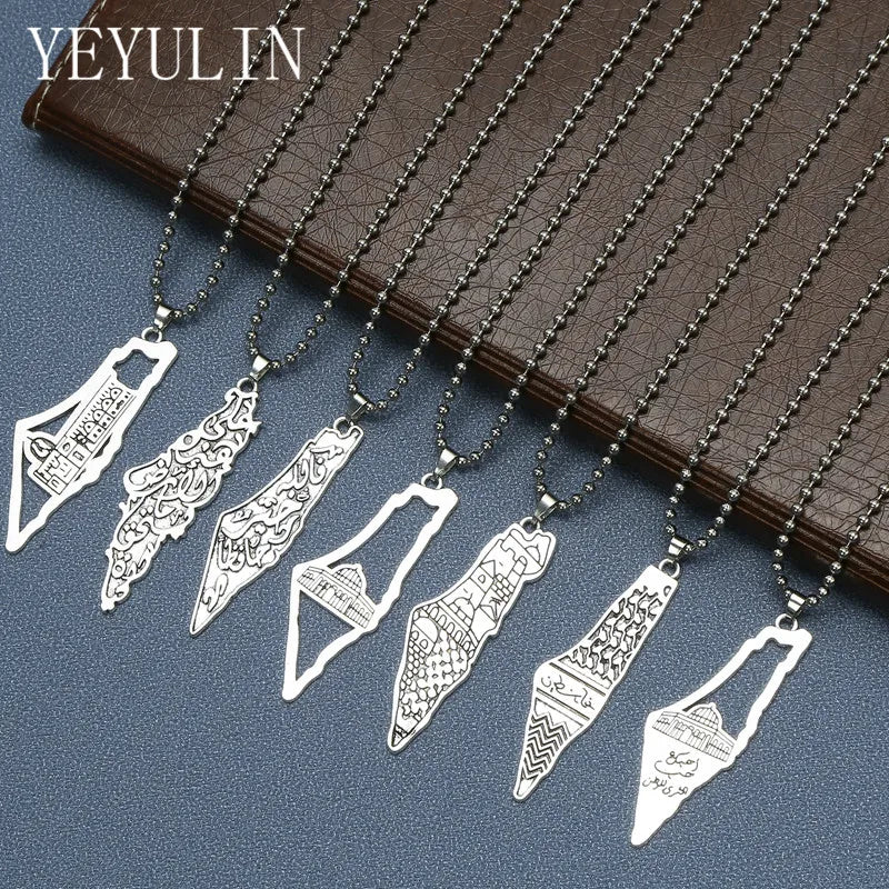 Vintage Silver House Letter Pendant Necklace Unisex Beads Chain