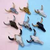 1pcs Brown Acrylic Bull Head Pendant for DIY Necklace