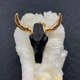1pcs Brown Acrylic Bull Head Pendant for DIY Necklace