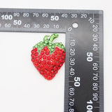 Red Rhinestone Strawberry Plant Pendant
