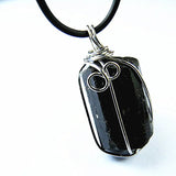 Natural Tourmaline Wire Wrapped Pendant Chakra Healing Point Reiki Charms