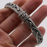 Wolf Head Bracelet Viking Bangle Talisman Jewelry with bag