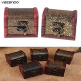 Wooden Trinket Jewelry Storage Box Antique Style Organizer Case