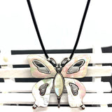 Natural Shell Pendant Butterfly Abalone Shell Brooch Pin Charm DIY Jewelry