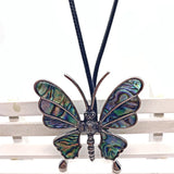Natural Shell Pendant Butterfly Abalone Shell Brooch Pin Charm DIY Jewelry