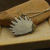 Hedgehog lovey animals necklace pendant girl jewelry
