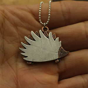 Hedgehog lovey animals necklace pendant girl jewelry