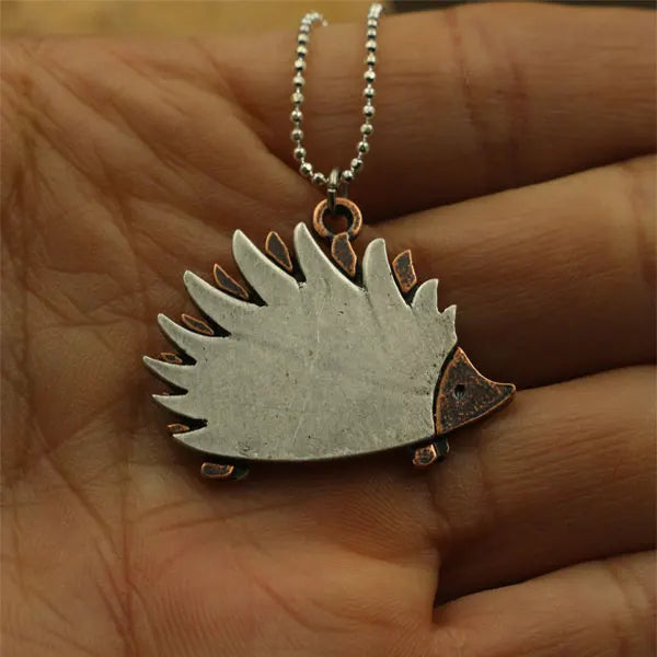 Hedgehog lovey animals necklace pendant girl jewelry