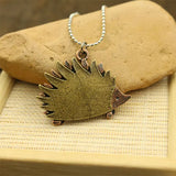 Hedgehog lovey animals necklace pendant girl jewelry