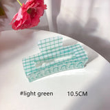 10.5 CM Summer Large Plaid Geometric Hair Clip