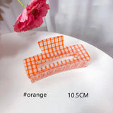 10.5 CM Summer Large Plaid Geometric Hair Clip