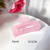 10.5 CM Summer Large Plaid Geometric Hair Clip