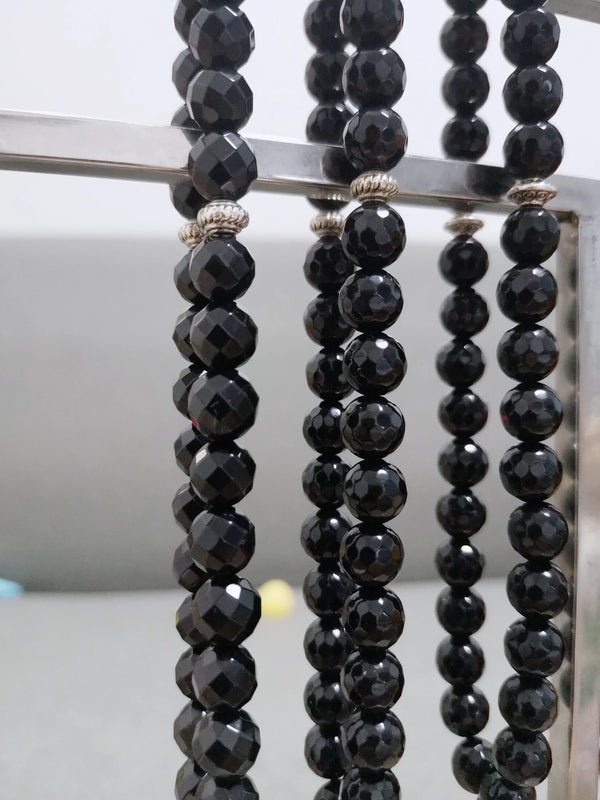 33 Natural Agate Alloy Red Amber S925 Silver Muslim Rosary Beads