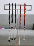 33 Natural Agate Alloy Red Amber S925 Silver Muslim Rosary Beads