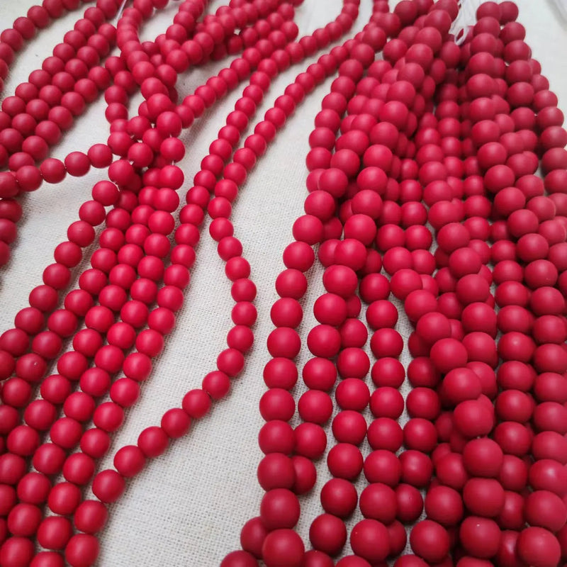 8mm10mm Ancient Red Glaze Strip Loose Beads Natural Gem Jewelry