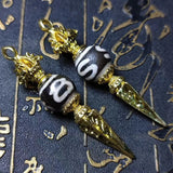 Big Man Money Hook Patterns Tibetan Dzi Beads Pendant