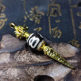 Big Man Money Hook Patterns Tibetan Dzi Beads Pendant