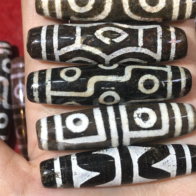 Tibetan agate dzi ethnic Hot totem gemstone loose beads