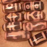 Vintage Tibetan Agate Dzi Gemstone Bead for Jewelry Making