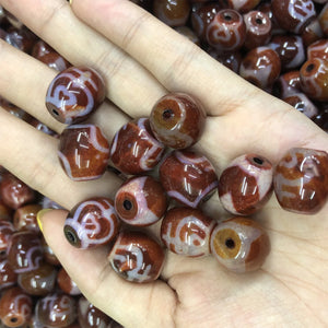 1pcs Dzi Hot Totem Red Agate Vintage Gemstone Beads