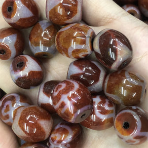 1pcs Dzi Hot Totem Red Agate Vintage Gemstone Beads