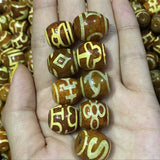 1pcs/lot Natural Agate Dzi Loose Beads Ethnic Gemstone Beads Hot Totem