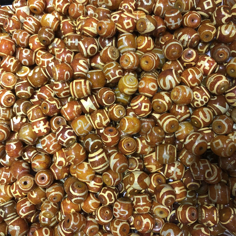 1pcs/lot Natural Agate Dzi Loose Beads Ethnic Gemstone Beads Hot Totem