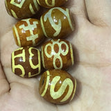 1pcs/lot Natural Agate Dzi Loose Beads Ethnic Gemstone Beads Hot Totem