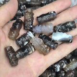 Natural Agate Bamboo Beads Carving Plants DIY Jewelry