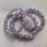 Natural Amethyst Single Circle Bead Bracelet crystal Purple fine Various sizes