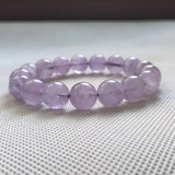 Natural Amethyst Single Circle Bead Bracelet crystal Purple fine Various sizes