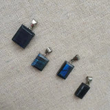 Natural Labradorite Small Pendant Sterling Silver S925