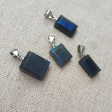 Natural Labradorite Small Pendant Sterling Silver S925