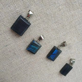 Natural Labradorite Small Pendant Sterling Silver S925