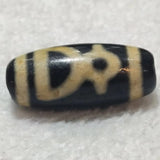 Natural Agate Dzi God of Wealth Old Agate and Yellow Horseshoe Jewelry