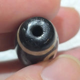 Natural Agate Dzi God of Wealth Old Agate and Yellow Horseshoe Jewelry