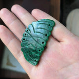 Natural Jadeite Half Arc Pendant DIY Necklace Jewelry Accessory