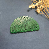 Natural Jadeite Half Arc Pendant DIY Necklace Jewelry Accessory