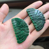 Natural Jadeite Half Arc Pendant DIY Necklace Jewelry Accessory