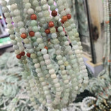 Natural Jadeite Round Beads Light Green Loose Beads DIY Jewelry