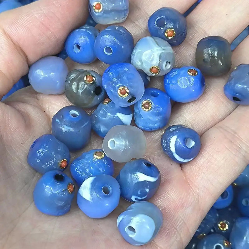 Natural Old Dzi Beads Agate Pendant DIY Bracelet Necklace Accessories