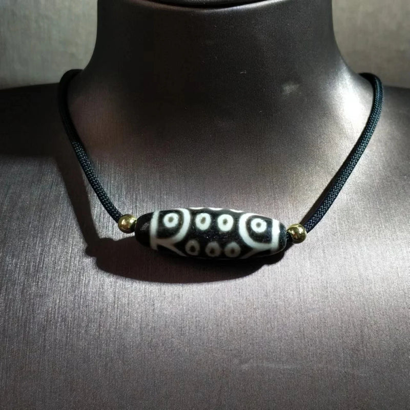 21 Eyes Agate Dzi Necklace Rope Folk-custom Clavicle Chain