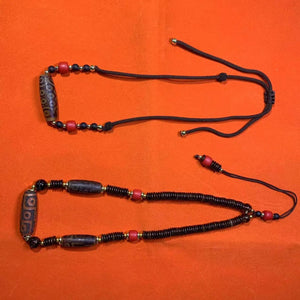Coconut Shell Beads Crystal 9 Eyes 21 Eyes Agate Dzi Pendant Necklace