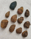 Natural Nine Eyes Shale Mengdzi Beads Khaki Rough Stone Pendant