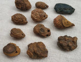 Natural Nine Eyes Shale Mengdzi Beads Khaki Rough Stone Pendant