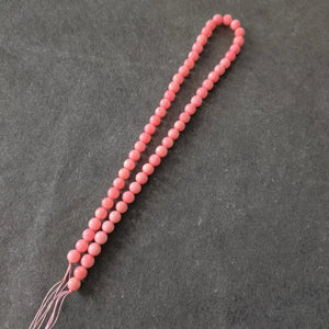 Natural Sea Bamboo Shanshan Pink Red Beads Round Long String Loose beads