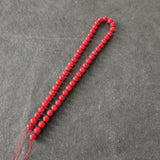 Natural Sea Bamboo Shanshan Pink Red Beads Round Long String Loose beads