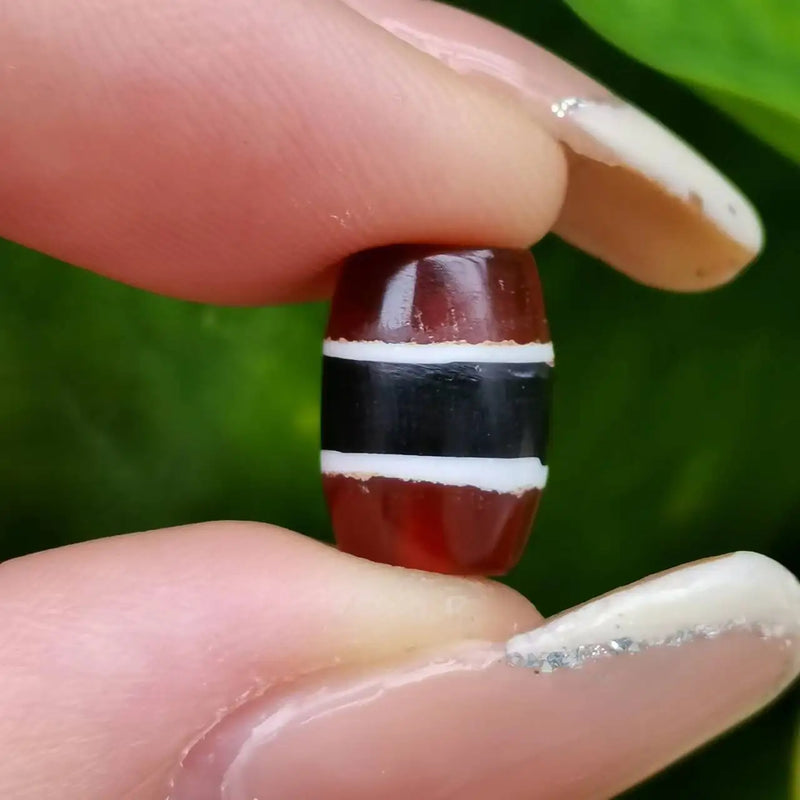 Natural Slotted Etched Carnelian Ancient Beads Thread Drum Precious Jewelry
